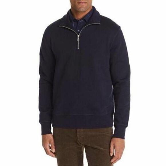 New Men's Store US L Navy Sweater Half Zip Pullover Sweatshirt  - Picture 1 of 10